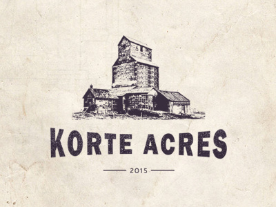 Korte acres agriculture logo vintage