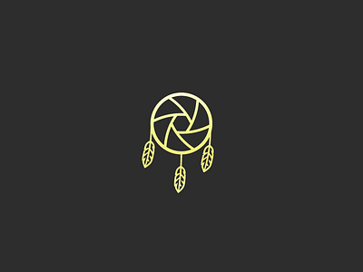 Like Gold app brand concept dreamcatcher gold logo photography shutter wip