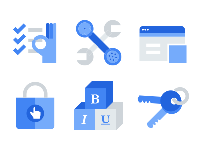 Promo Stuff bricks browser cursor hand keys lock phone web wrench