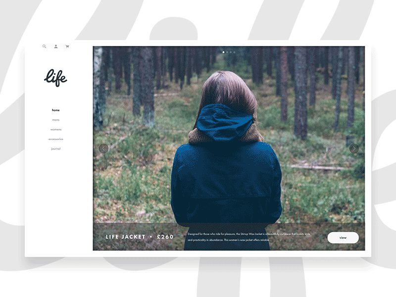 Life Clothing animation branding clothing design hero life clothing loader product design shop ui ux web