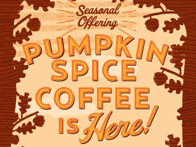 Like it or not... coffee pumpkin seasonal type wood