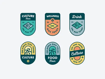 Orlando Bike Tour Badges badge bicycle bike head badge