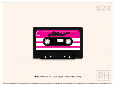 An Illustration A Day Keeps The Slump Away #24 hipster illustration mixtape music play roberta hall