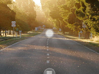 SIDE : Interactive windshield // Menu and GPS automotive blue car gps interaction interactive interface kinect leap motion road voice windshield