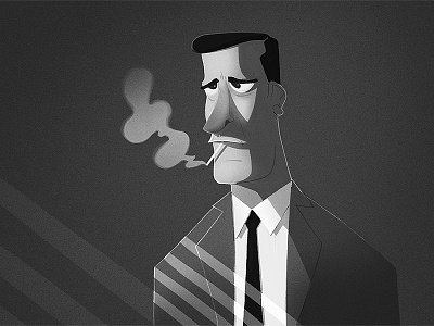 Sad Don don draper fan art illustration mad men sketch