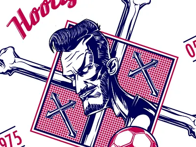 hooligan davidbeckham badge football graphic hooligan icon illustration logo print sketch soccer