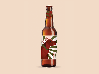 Hundelufterbajer beer illustration packaging