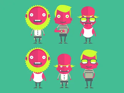 Characters Random characters flat human people vector