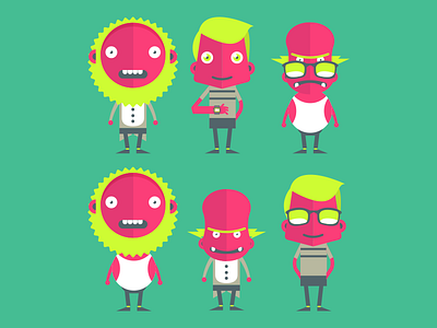 Characters Random characters flat human people vector