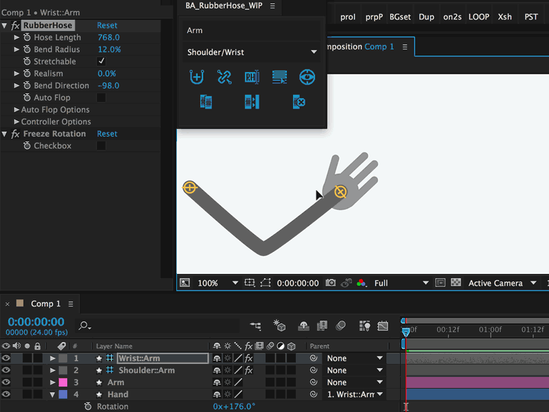 RubberHose: first public demo after animation character effects layer path rubberhose shape