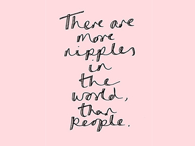 Nipples fact illustration typography