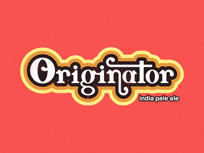 Originator IPA 70s beer branding brewery freestyle identity lettering logo logotype seventies typography wordmark