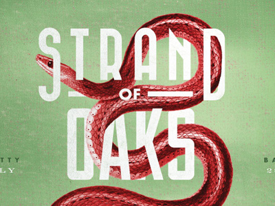 Strand of Oaks Shitty Barn Gig poster gig poster oedipus tex shitty barn spring green strand of oaks type