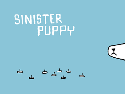 Sinister Puppy hand drawn illustration