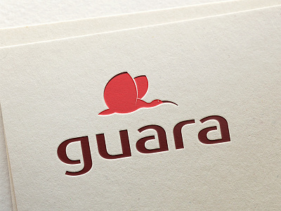 Guara bird branding design figure flight guara ibis logo logotype mark red wing