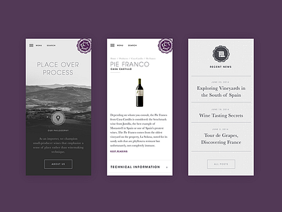 Mobilized clean data mobile website wine