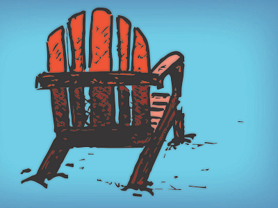 Beach Chair Illustration beach computerized sketch hand drawn illustration sketch summer