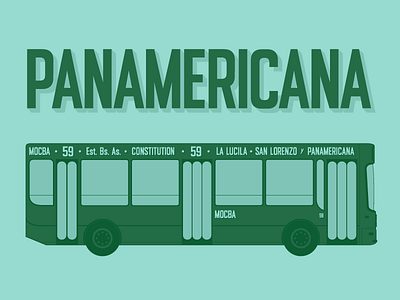 Bus 59 Panamericana illustration typeface