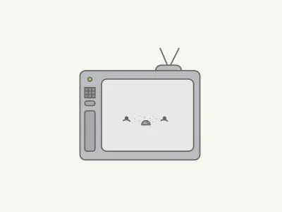 Tv flat illustration illustrator television tv vector