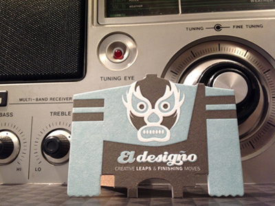 Rocker ED businesscard ed eldesigno luchador retro radios