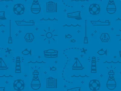 Nautical Pattern boat flat nautical ocean pattern sea