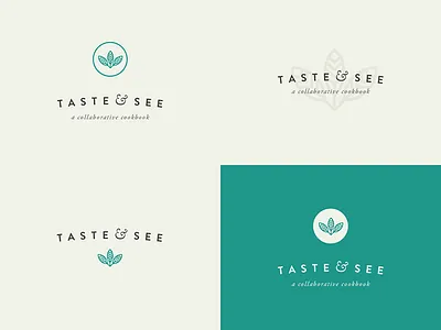 Taste & See Logo Concept ampersand branding concept design food holistic leaf logo natural organic