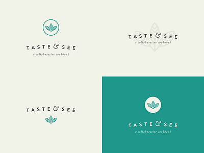 Taste & See Logo Concept ampersand branding concept design food holistic leaf logo natural organic