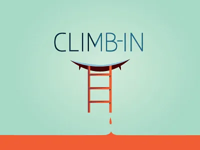 Climb-In corporate climb fangs ladder logo sinister type