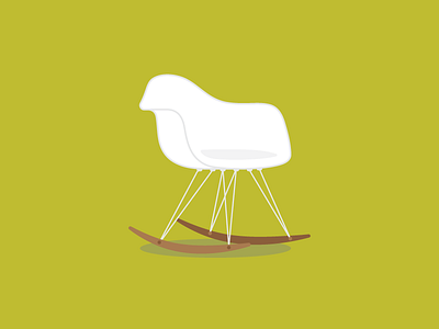 Rockin' chair chill eames illustration rocker white