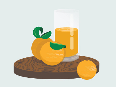 Glass of OJ? flat illustration juice orange vector