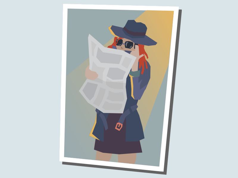 The Secret Agent corruption flat illustration noir retro secret agent