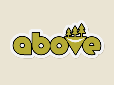 Above Sticker branding logo sticker