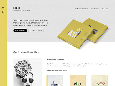 Buuk - Microsite theme experiment design experiment microsite psd theme