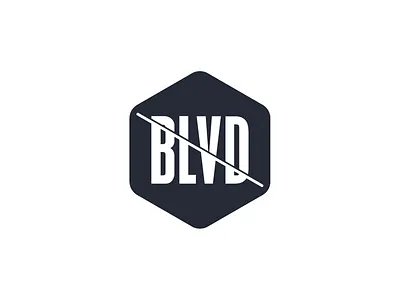 Blvd hexagon logo type wordmark