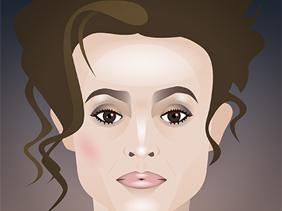 Helena Bonham Carter celebrity illustrator portrait