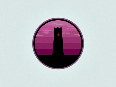 Tower of Evil icons illustration medieval tower