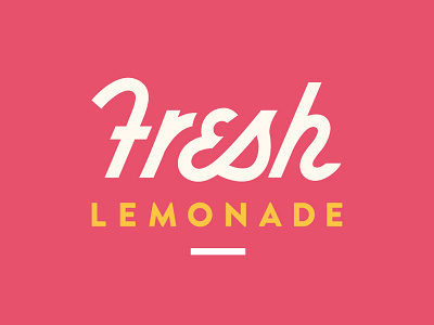 Fresh Lemonade beverage branding drink lemonade lettering logo packaging script sign summer typography vintage