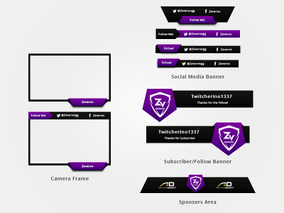 Stream Overlay for Zeveron esports heroes of the storm overlay purple twitch