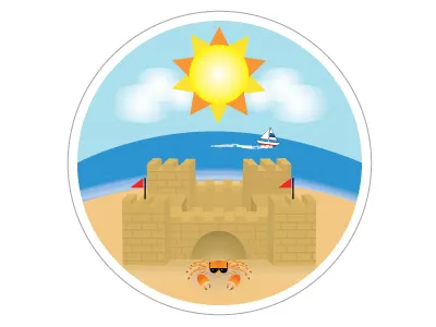 Summer Sticker fun summertime