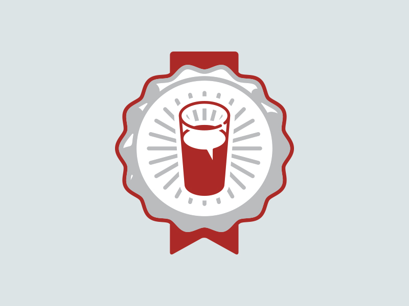 Brew 02 beer glass half full icon illustration student