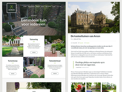 Aardoom dutch garden gardener homepage inspiration layout post website