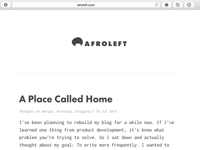 Afrolive afroleft blog futura ghost inconsolata iteration logo