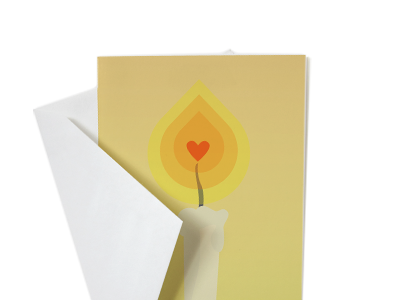 burning for you greeting card heart illustration vector