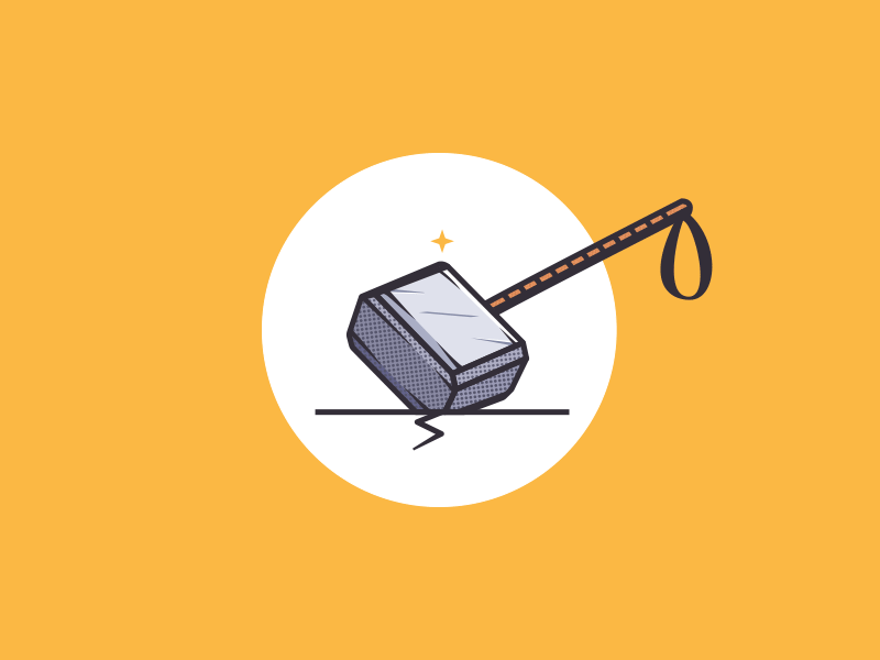 Are you worthy enough? gif hammer illustration line mjolnir sokratus thor vector worthy