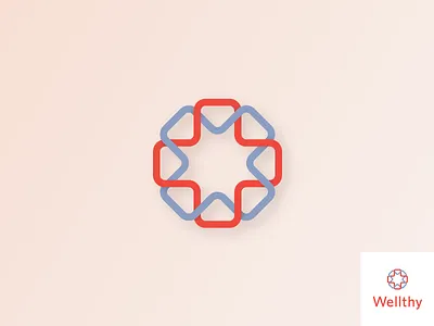 Wellthy Logo icon identity illustrator logo mark
