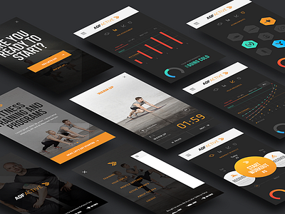 Active App Preview app design badges data visualisation exercise mock up progress workout