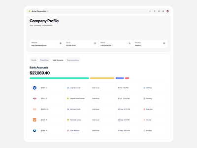 Payment Gateway - Company Profile app design ui ux