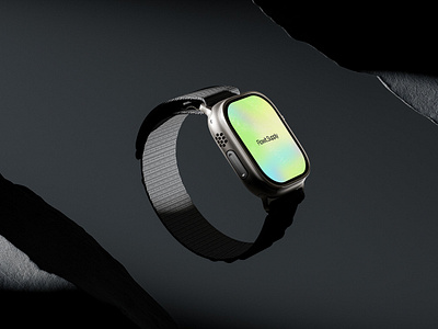 3D Apple Watch Ultra 2 Mockup 3d apple apple watch minimal mockup photoshop render ui