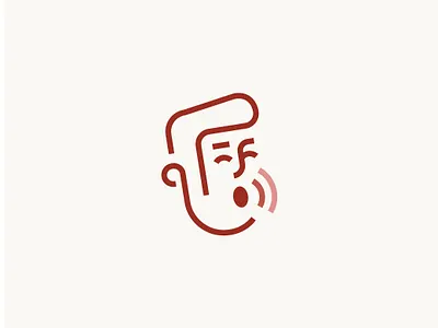 Minimalist Line Logo Design – Singing Man for Radio & Podcast audio brand identity branding broadcasting design entertainment face graphic design illustration line art logo design minimalist music playful podcast radio show singing visual identity voice