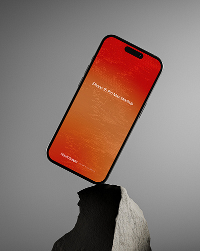 iPhone 15 Pro Max Mockup graphic design iphone mockup iphone15 minimal mockup photoshop ui